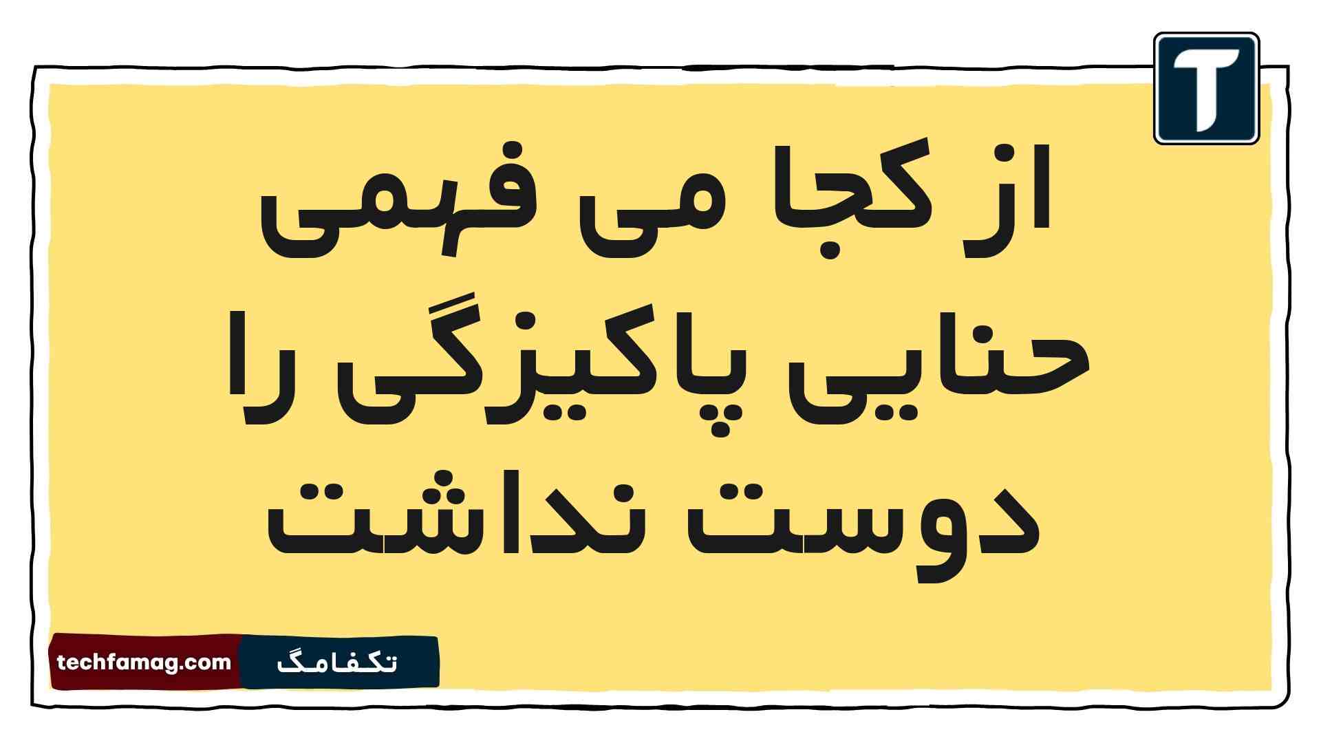 از کجا می فهمی حنایی پاکیزگی را دوست نداشت