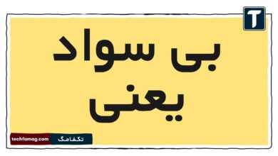 بی سواد یعنی