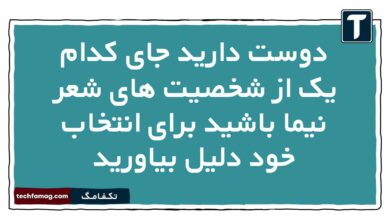 دوست دارید جای کدام یک از شخصیت های شعر نیما باشید برای انتخاب خود دلیل بیاورید فارسی دهم