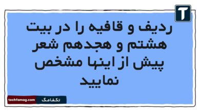ردیف و قافیه را در بیت هشتم و هجدهم شعر پیش از اینها مشخص نمایید