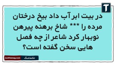 در بیت ابر آب داد بیخ درختان مرده را *** شاخ برهنه پیرهن نوبهار کرد شاعر از چه فصل هایی سخن گفته است