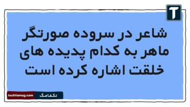 شاعر در سروده صورتگر ماهر به کدام پدیده های خلقت اشاره کرده است
