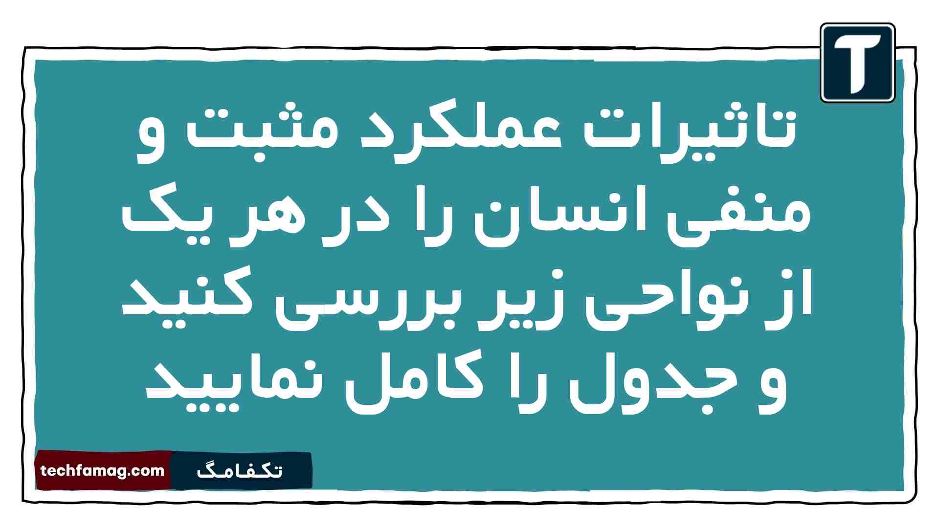 تاثیرات عملکرد مثبت و منفی انسان را در هر یک از نواحی زیر بررسی کنید و جدول را کامل نمایید جغرافیا دهم