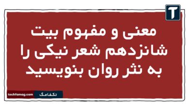 معنی و مفهوم بیت شانزدهم شعر نیکی را به نثر روان بنویسید