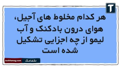 هر کدام مخلوط های آجیل، هوای درون بادکنک و آب لیمو از چه اجزایی تشکیل شده است علوم هشتم