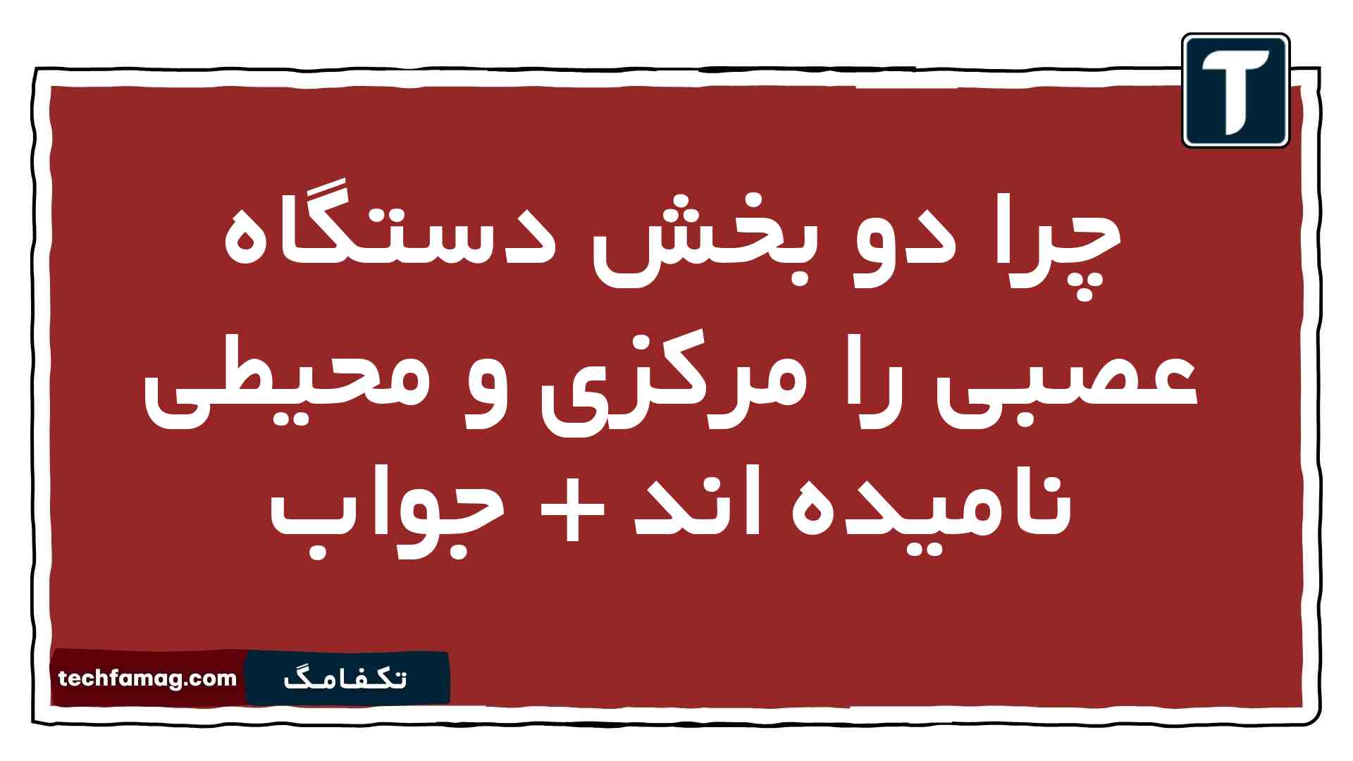 چرا دو بخش دستگاه عصبی را مرکزی و محیطی نامیده اند + جواب