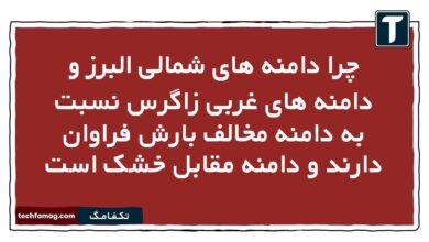 چرا دامنه های شمالی البرز و دامنه های غربی زاگرس نسبت به دامنه مخالف بارش فراوان دارند و دامنه مقابل خشک است