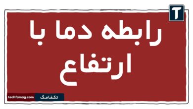 رابطه دما با ارتفاع