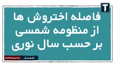 فاصله اختروش ها از منظومه شمسی بر حسب سال نوری فیزیک دهم