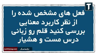 فعل های مشخص شده را از نظر کاربرد معنایی بررسی کنید قلم رو زبانی درس مست و هشیار
