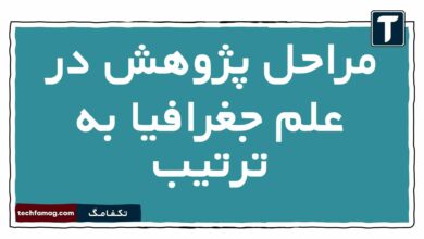 مراحل پژوهش در علم جغرافیا به ترتیب