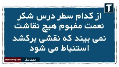 از کدام سطر درس شکر نعمت مفهوم هیچ نقاشت نمی بیند که نقشی برکشد استنباط می شود
